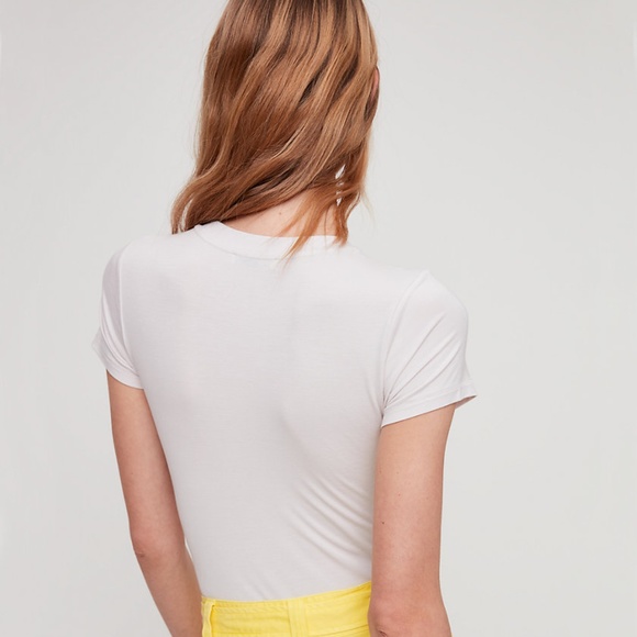 Aritzia Wilfred Free⎜BABY TEE BODYSUIT⎜OAK - Picture 2 of 12